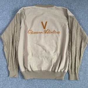 Vintage Giovanni‎ Valentino Italy 100% Wool Cable Knit Sweater Size 46